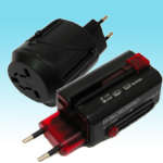 AU-15W; AU-16W Universal Handy Travel AC Adapter to Transform for US; AU; UK; and Europe Plugs