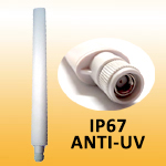 M55: 2.4GHz Omni Outdoor/Indoor Rubber antenna with Straight SMA Male, 5dBi / IP67 / Anti-UV