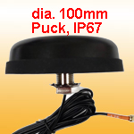 5G LTE (Sub 6GHz) Puck Car Antenna 600~6000MHz Through hole screw mount. IP67 waterproof for car, vehicle, outdoor, bus use.