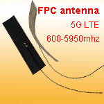 FPC Adhesive Antenna for 4G 5G LTE 600~5950MHz (Sub 6GHz). 131x31x0.2mm