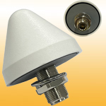 GNSS Active Antenna with N Female Bulkhead connector (GPS Glonass Galileo antenna) , 30dB LNA Gain, Low Noise, IP67 Waterproof, Screw mount car antenna