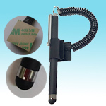 Capacitive Touch Stylus with adhesive holder and curly wire