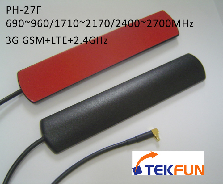 4G/LTE 3G/GSM and WiFi glass mount adhesive patch antenna, 3dBi 690~960/1710~2170/2400~2700MHz, I-Bar