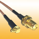 SMA Female Bulkhead - MMCX plug R/A, RG178 RG316 OD1.13 coaxial cable