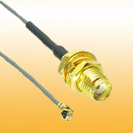 SMA Female Bulkhead - iPex/MHF, RG178 RG316 OD1.13 OD0.81 OD1.32 OD1.37 coaxial cable