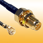 RP-SMA Female Bulkhead - iPex/MHF, RG178 RG316 OD1.13 OD0.81 OD1.32 OD1.37 coaxial cable