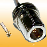 N Female Bulkhead to IPEX (MHF1) Cable Assembly Jumper with RG316 RG178 or OD1.13