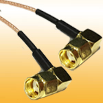 RP-SMA Male Right Angle to RP-SMA Male Right Angle WiFi Antenna cable with RG58 RG316 RG174...etc