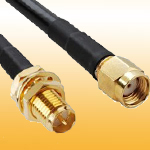RP-SMA Male to RP-SMA Female B/H Cable Assembly, CFD200 RG195 RG58...etc