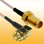 SMA Female B/H to SMA Male R/A RF Cable assembly with RG58, RG316 RG174 RG178 OD1.13...etc