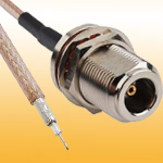 N Female Bulkhead strip and tin Cable Assembly, with RG316 RG58/u RG174/u RG178...etc