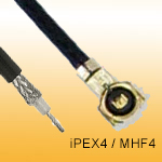 iPex4 MHF4 RF cable assembly soldering open end by strip and tinned