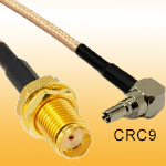 SMA Female B/H to CRC9 R/A Pigtail Cable adapter with RG174 RG178 RG316...etc