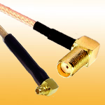 SMA Female Bulkhead R/A to MMCX R/A Cable assembly with RG174 RG178 RG316...etc