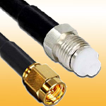 SMA Male to FME Female RF Cable assembly with RG58/u RG174/u or low loss CFD200/RG195. OEM length