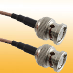 BNC male to BNC male RF Cable assembly with RG174, RG58 or low loss CFD200/RG195. OEM length