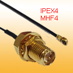 RP-SMA Jack B/H to I-PEX 4L MHF4 Cable assembly with OD0.81 or OD1.13 cable