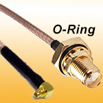 SMA Female B/H Bulkhead (O-Ring waterproof) to MMCX R/A RF cable assembly