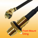 SMA Female Front Mount Bulkhead (with O-ring wateproof) to iPex MHF cable assembly