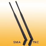 868MHz Swivel Rubber Dipole antenna with SMA or TNC male connector, 2dBi