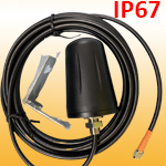 SUB-6G 5G LTE Omni Outdoor Antenna with pigtail cable, 600~6000MHz. Through Hole screw mount car roof antenna IP67 waterproof