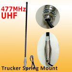 Trucker Spring Mount Car Antenna for 477MHz UHF, 5dBi