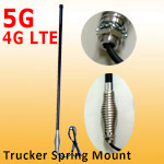 7dBi Trucker Spring Mount Car Antenna for 5G /4G LTE 700-960/1710-2600/3400~3800MHz (700~3800MHz)