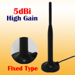 BO-M09-05L: 2.4GHz 5dBi Indoor Desktop Omni-directional Antenna with magnetic base, straight antenna