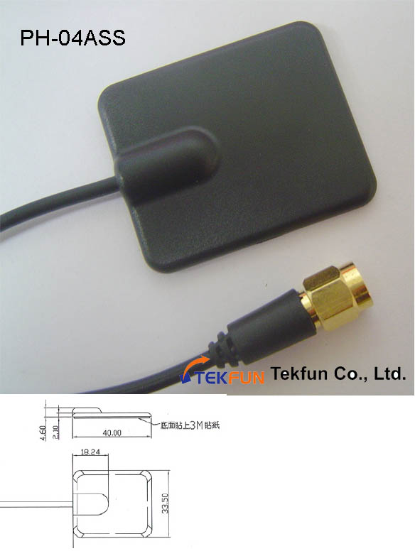 3G/GSM glass mount adhesive patch antenna, 2dBi 824-960/1710-2170MHz 【INSIDE-ON-GLASS】