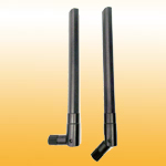F38: 2.4/5GHz Dual Band Swivel Rubber Dipole antenna with SMA, 5dBi Gain