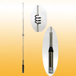 Dual Band 144/430 MHz (VHF/UHF) mobile whip antenna 3.0/5.5dBi, 200W, UHF PL259 base