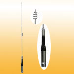 Dual Band 144/430 MHz (VHF/UHF) mobile whip antenna 4.3/6.8dBi, 200W, UHF PL259 base