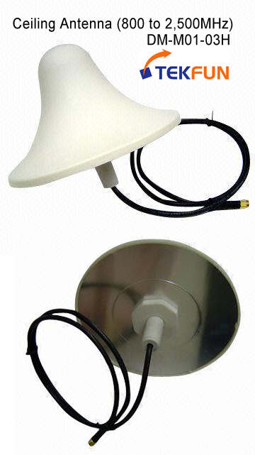DM-M01-03H: 800~2500MHz Indoor Ceiling Mount Omnidirectional Antenna w/ N or SMA-Male